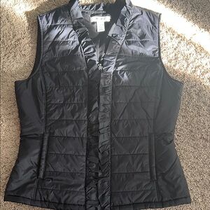 White House Black Market Quilted Black Vest